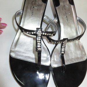 Chinese Laundry Kitten Heel Rhinestone sandals